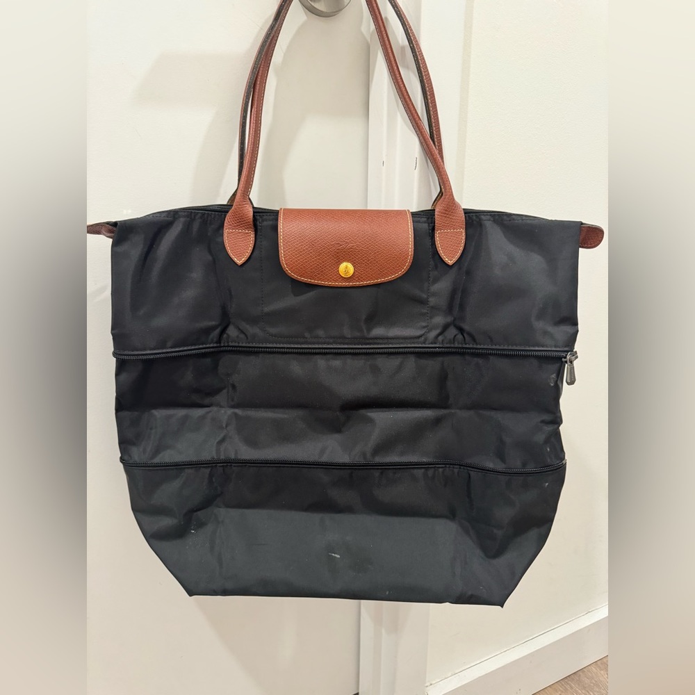 Longchamp 'Le Pliage - Medium' Expandable Tote, Black